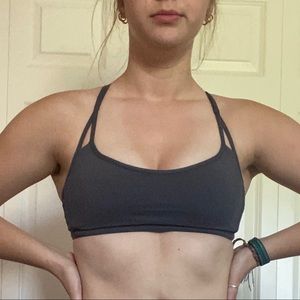 Grey strappy lulu lemon sports bra NWOT